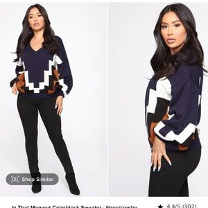 Sweater blue pattern